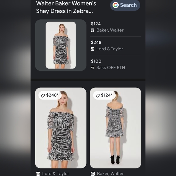 NWT Walter Baker "Shay Dress" - Zebra Batik Print - Picture 2 of 11